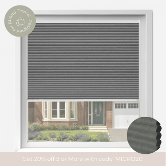 Intu Micro Pittsburgh Blackout Cinder Honeycomb Pleated Blind