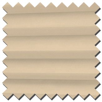 Intu Hive Plain Barley Pleated Blind With White Cassette