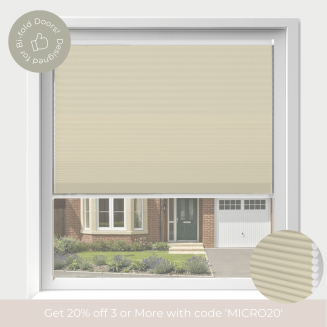 Intu Micro Hive Cream Pleated Blind