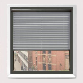 Intu Calia Asc Fr Beige Pleated Blind With Gunmetal Cassette