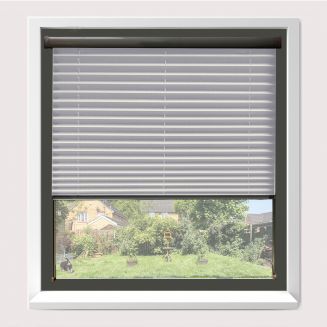 Intu Calia Asc Fr Cream Pleated Blind With Gunmetal Cassette