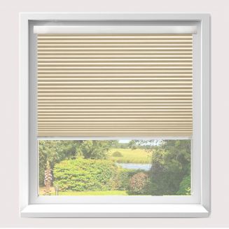 Intu Hive Blackout Barley Pleated Blind With White Cassette