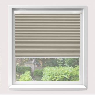 Intu Hive Blackout Cream Pleated Blind With White Cassette