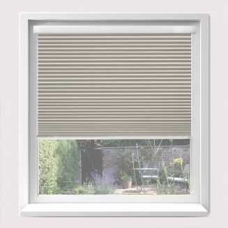 Intu Hive Plain Cream Pleated Blind With White Cassette