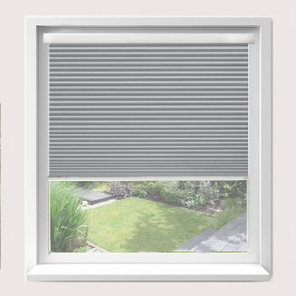 Intu Hive Plain Iron Pleated Blind With White Cassette