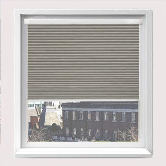 Intu Hive Silkweave Blackout Hills Pleated Blind With White Cassette