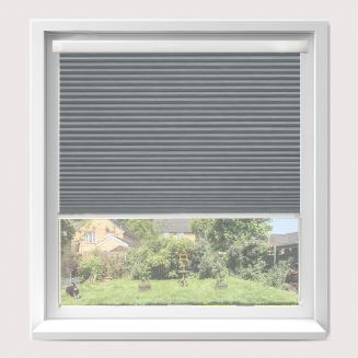 Intu Hive Silkweave Raven Pleated Blind With White Cassette