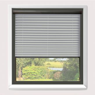 Intu Infusion Asc Calico Pleated Blind With Gunmetal Cassette