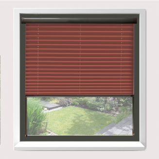 Intu Infusion Asc Terracotta Pleated Blind With Gunmetal Cassette