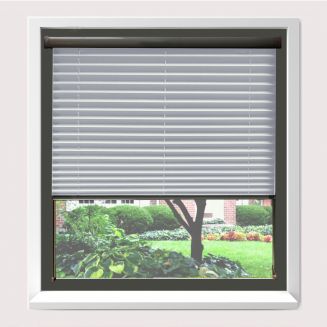 Intu Infusion Asc White Pleated Blind With Gunmetal Cassette