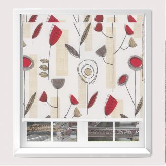 Open Cassette 70 Portobello Redcurrant Roller Blind  