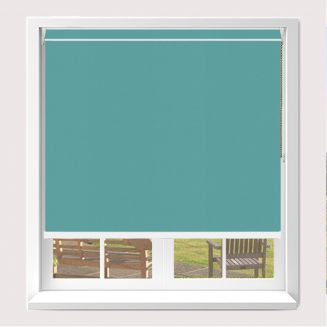 Open Cassette 40mm Banlight Duo Fr Blackout Turquoise Roller Blind