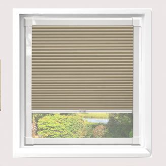 Hive Blackout Barley Pleated Blind With White Frame