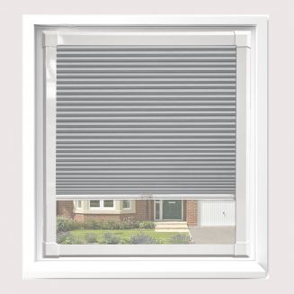 Hive Plain Iron Pleated Blind With White Frame