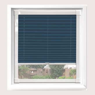 Infusion Asc Indigo Pleated Blind With White Frame