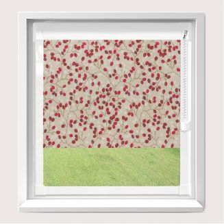 Chain Operated Flourish Redcurrant Perfect Fit Roller Blind  