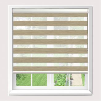 Senses Mirage Beam Elm Roller Blind With White Cassette