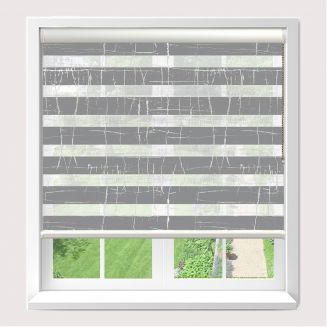 Senses Mirage Crackle Pewter Roller Blind With White Cassette