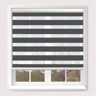 Senses Mirage Demure Onyx Roller Blind With White Cassette