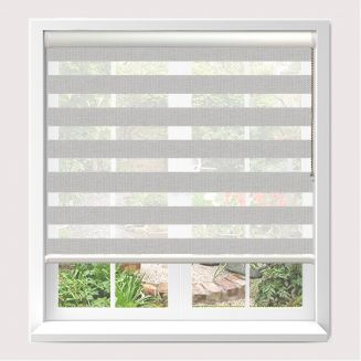 Senses Mirage Entwine Grey Roller Blind With White Cassette