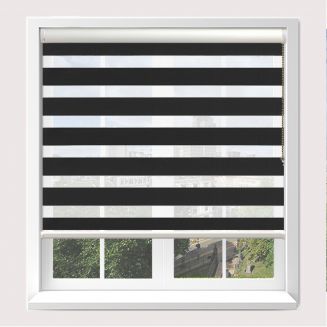 Senses Mirage Essence Black Roller Blind With White Cassette