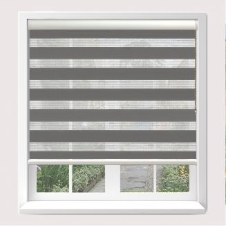 Senses Mirage Essence Mid Grey Roller Blind With White Cassette