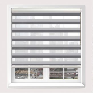 Senses Mirage Lustre Chrome Roller Blind With White Cassette