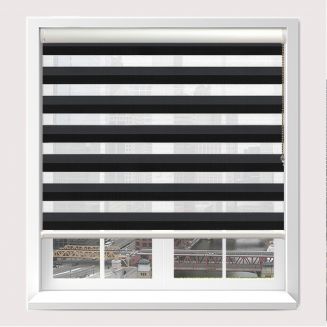 Senses Mirage Lustre Graphite Roller Blind With White Cassette