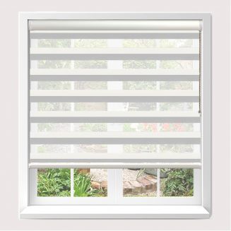 Senses Mirage Lustre White Roller Blind With White Cassette