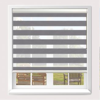 Senses Mirage Poise Concrete Roller Blind With White Cassette