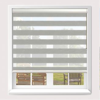 Senses Mirage Poise Grey Roller Blind With White Cassette