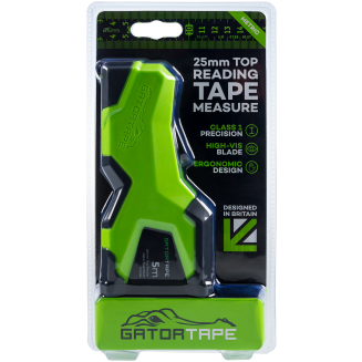 GATORTAPE Precision 5m Top Reading Tape Measure 25mm Blade (Scale in Centimetres) | Easy & Accurate Internal Measurements