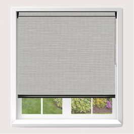 Open Cassette 40mm Kent Silver Roller Blind With Black Cassette