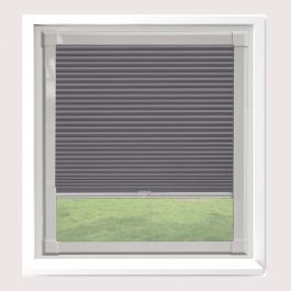 Hive Blackout Concrete Perfect Fit Pleated Blind With Anodised Silver Frame