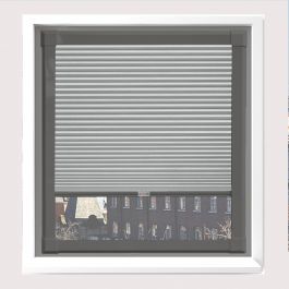 Hive Deluxe Dove Perfect Fit Pleated Blind With Anthracite Grey Frame