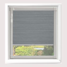 Hive Silkweave Raven Perfect Fit Pleated Blind With Anodised Silver Frame