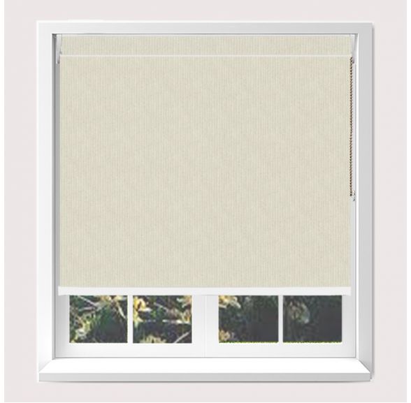 Open Cassette 70 Ribbons Asc Cream Roller Blind With White Cassette