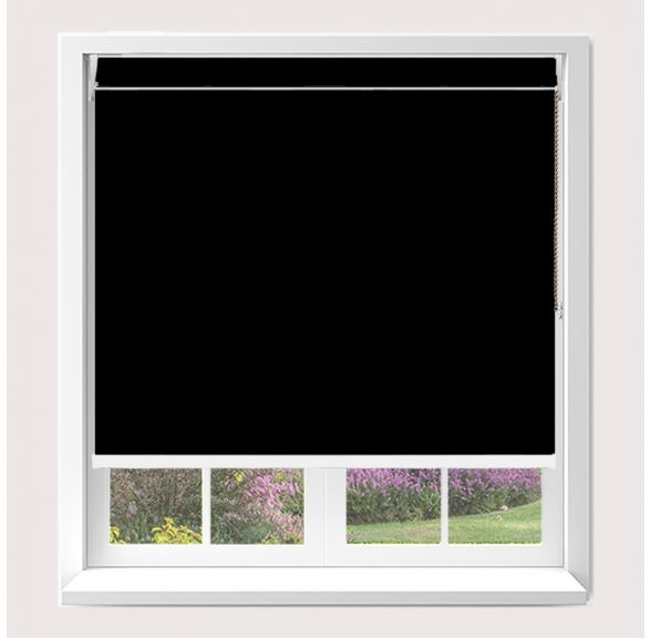 Open Cassette 70 Urban fr Black Roller Blind With White Cassette