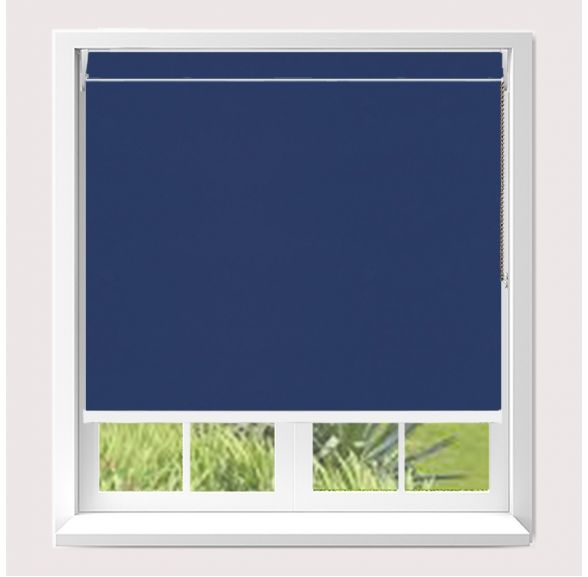 Open Cassette 70 Urban fr Blue Roller Blind With White Cassette