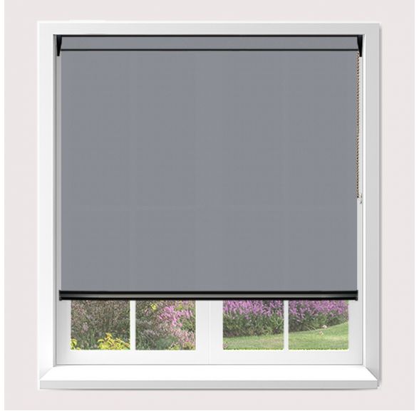 Open Cassette Splash Gable Roller Blind With Black Cassette