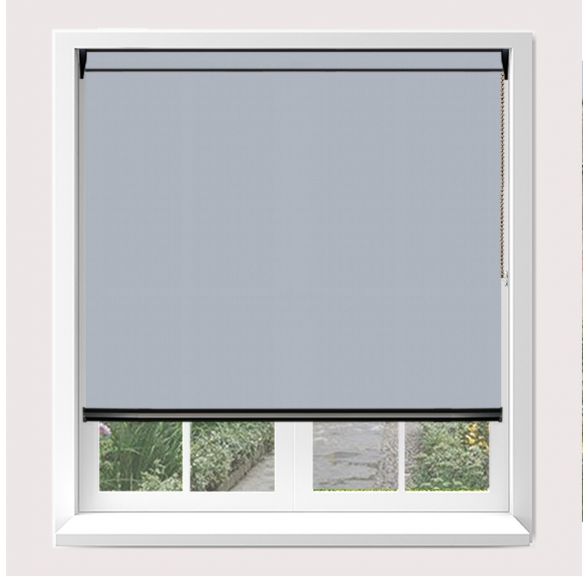 Open Cassette Splash Mineral Roller Blind With Black Cassette