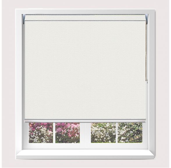 Open Cassette Tinto White Roller Blind With Chrome Cassette