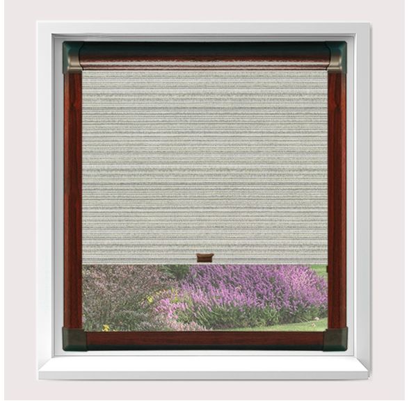 Kassala Emerald Roller Blind With Mahogany frame